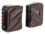 Raxiom 07-18 Jeep Wrangler JK Axial Series Trident LED Tail Lights- Black Housing (Clear Lens)