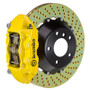 Brembo 01-02 Viper RT10/GTS/92-00 Viper RT10/GTS Rr GT BBK 4Pist Cast 345x28 2pc Rotor Drill-Yellow