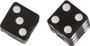 Valve Stem Caps Black Dice Pr