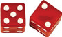 Valve Stem Caps Red Dice Pr