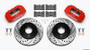 Wilwood DPHA Front Caliper & Rotor Kit Drill Red Honda / Acura w/ 262mm OE Rotor