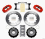 Wilwood Narrow Superlite 6R Front Hat Kit 14.00in Red 93-96 Mazda RX7