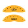 MGP 4 Caliper Covers Engraved F & R Oval Logo/Ford Yellow Finish Black Char 2002 Ford Crown Victoria