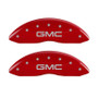 MGP 2 Caliper Covers Engraved Front GMC Red Finish Silver Characters 2008 GMC Canyon