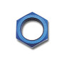Russell Performance -6 AN Bulkhead Nuts 9/16in -18 Thread Size (Blue)