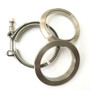 Ticon Industries 2.5in Titanium V-Band Clamp Assembly (2 Flanges/1 Clamp)