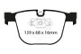EBC Racing 11-12 BMW 1M Coupe (E82) RP-1 Race Rear Brake Pads