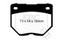 EBC Racing 89-94 Nissan Skyline (R32) RP-1 Race Rear Brake Pads