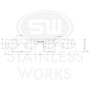 Stainless Works Small Block Ford Trick Flow High Port Header 304SS Exhaust Flanges 2in Primaries