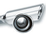 Borla 2.25in Inlet 4in Round Rolled Angle Cut Resonated x 13in Long Exhaust Tip