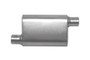 Gibson CFT Superflow Offset/Offset Oval Muffler - 4x9x13in/2.25in Inlet/2.25in Outlet - Stainless