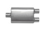 Gibson CFT Superflow Center/Dual Oval Muffler - 4x9x13in/2.25in Inlet/2.25in Outlet - Stainless