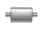 Gibson MWA Superflow Center/Center Oval Muffler - 4x9x14in/2.5in Inlet/2.5in Outlet - Stainless