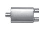 Gibson MWA Superflow Center/Dual Oval Muffler - 4x9x14in/3in Inlet/2.5in Outlet - Stainless