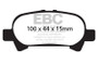 EBC 00-04 Toyota Avalon 3.0 Greenstuff Rear Brake Pads