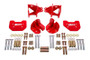 BMR 79-04 Mustang Rear Coilover Conversion Kit w/ Control Arm Bracket - Red