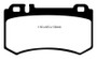 EBC 03-06 Mercedes-Benz CL55 AMG 5.4 Supercharged Yellowstuff Rear Brake Pads