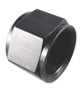 Fragola -8AN Aluminum Flare Cap w/ 1/8 FPT Black