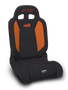 PRP EnduroDaily Reclining Suspension Seat - Black/Orange Vinyl - Driver