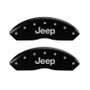 MGP 4 Caliper Covers Engraved Front & Rear JEEP Black finish silver ch