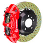 Brembo 05-09 F430 Challenge Rear GT BBK 6 Piston Cast 380x32 2pc Rotor Drilled-Red
