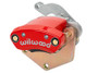 Wilwood LH MC4 Mechanical Parking Brake Caliper - 2.00in Bracket - 1.10in Disc - Red