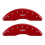 MGP 4 Caliper Covers Engraved Front & Rear MGP Red finish silver ch
