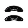 MGP 4 Caliper Covers Engraved Front & Rear GMC Black finish silver ch