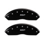 MGP 4 Caliper Covers Engraved Front & Rear GMC Black finish silver ch