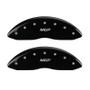 MGP 4 Caliper Covers Engraved Front & Rear MGP Black finish silver ch