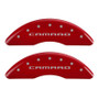 MGP 4 Caliper Covers Engraved Front & Rear Gen 5/Camaro Red finish silver ch