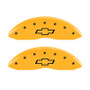 MGP 4 Caliper Covers Engraved Front & Rear Bowtie Yellow finish black ch