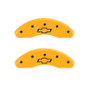 MGP 4 Caliper Covers Engraved Front & Rear Bowtie Yellow finish black ch
