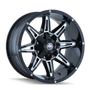 Mayhem 8090 Rampage 17x9 / 8x180 BP / 18mm Offset / 124.1mm Hub Black w/ Milled Spokes Wheel