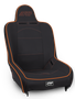 PRP Premier High Back Suspension Seat- Black/Orange Vinyl