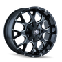 Mayhem 8015 Warrior 17x9 / 5x127 BP / 18mm Offset / 87mm Hub Black w/ Milled Spokes Wheel