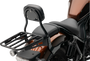 Mini Round Sissy Bar W/pad Black Hon Rebel 1100