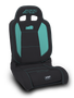 PRP EnduroDaily Reclining Suspension Seat - Black/Teal Vinyl - Driver