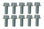 Moroso 5/16in-18 x .750in Serrated Zinc Flange Bolt - 10 Pack