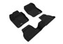 3D MAXpider 12-18 Ford Focus Elegant Floor Mat- Black 1St Row 2Nd Row
