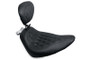Mustang 00-15 Harley Softail Standard Rear Tire Wide Tripper Solo Seat w/Driver Backrest - Black