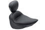 Mustang 84-06 Harley Standard Rear Tire Standard Touring Solo Seat w/Driver Backrest - Black