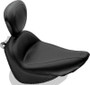 Mustang 00-15 Harley Softail Standard Rear Tire Standard Touring Solo Seat w/Driver Backrest - Black