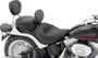 Mustang 06-17 Harley Softail Wide Tire (200mm) Wide Touring Solo Seat w/Driver Backrest - Black