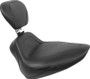 Mustang 00-15 Harley Softail Standard Rear Tire Sport Touring Solo Seat w/Driver Backrest - Black