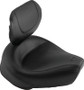 Mustang 82-03 Harley Sportster Wide Touring Solo Seat w/Driver Backrest - Black