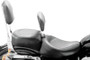 Mustang 82-03 Harley Sportster Wide Touring Solo Seat w/Driver Backrest - Black