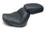 Mustang 18-21 Harley Fat Bob Standard Touring Solo Seat Trapezoid- Black