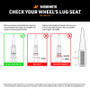 Mishimoto Mishimoto Steel Spiked Lug Nuts M14 x 1.5 24pc Set Black