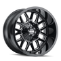 Mayhem 8107 Cogent 20x9 / 5x127 BP / 0mm Offset / 87mm Hub Black w/ Milled Spokes Wheel